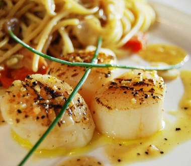 Grilled Scallops Pasta